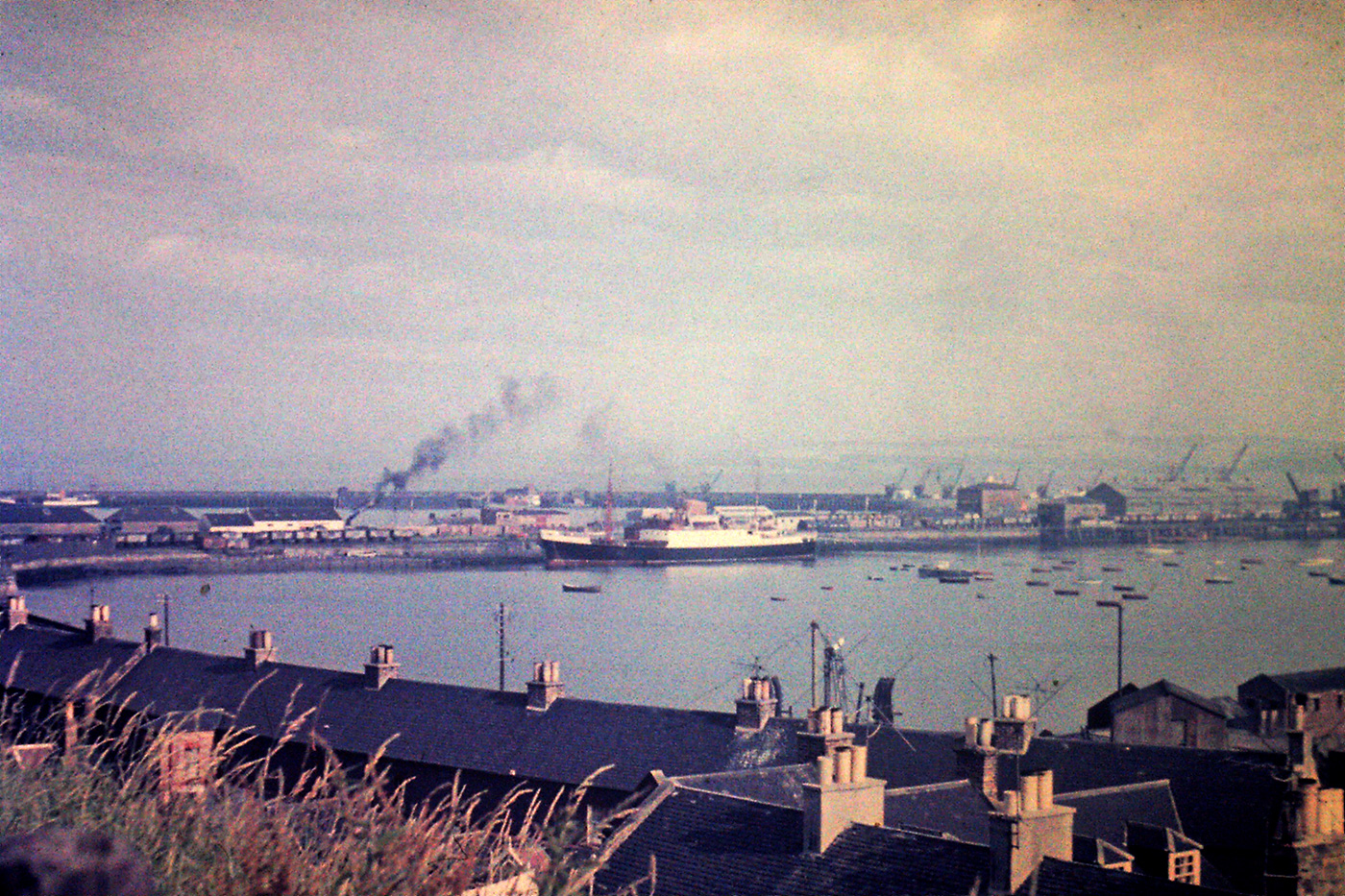Looking down on Granton Harbour from Granton Road, 1960-62