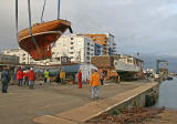 Granton Harbour - October 27, 2007  -  The day that boats were lifted out of the harbour for the winter