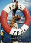 Granton Harbour  -  Life Belt and Boat  -  6 July 2004