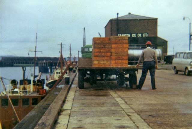 John Reid on Middle Pier, Granton Harbour, around 1960s