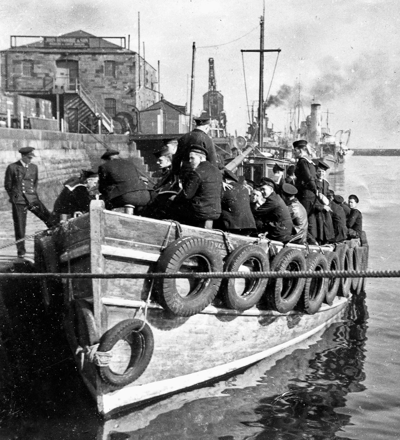 Duty Boat, 'The May Queen' at Granton Harbour at Wartime