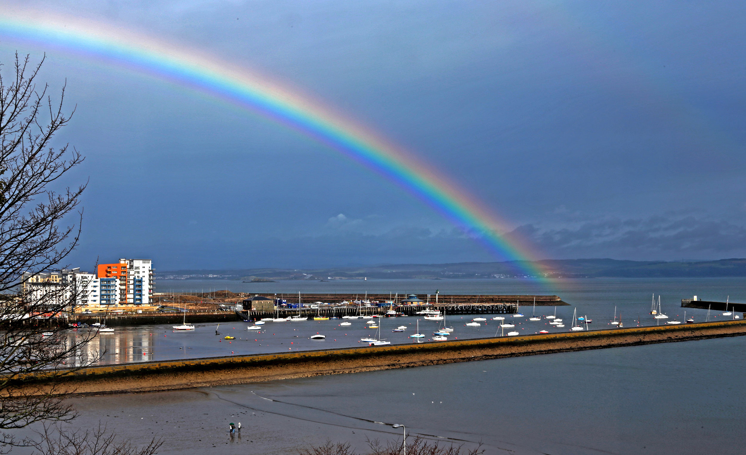Rainbow at Granton Harbour  -  Photo taken April 14, 2013