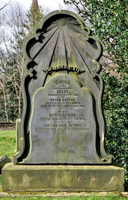Peter Devine's Headstone at Dalry Cemetery