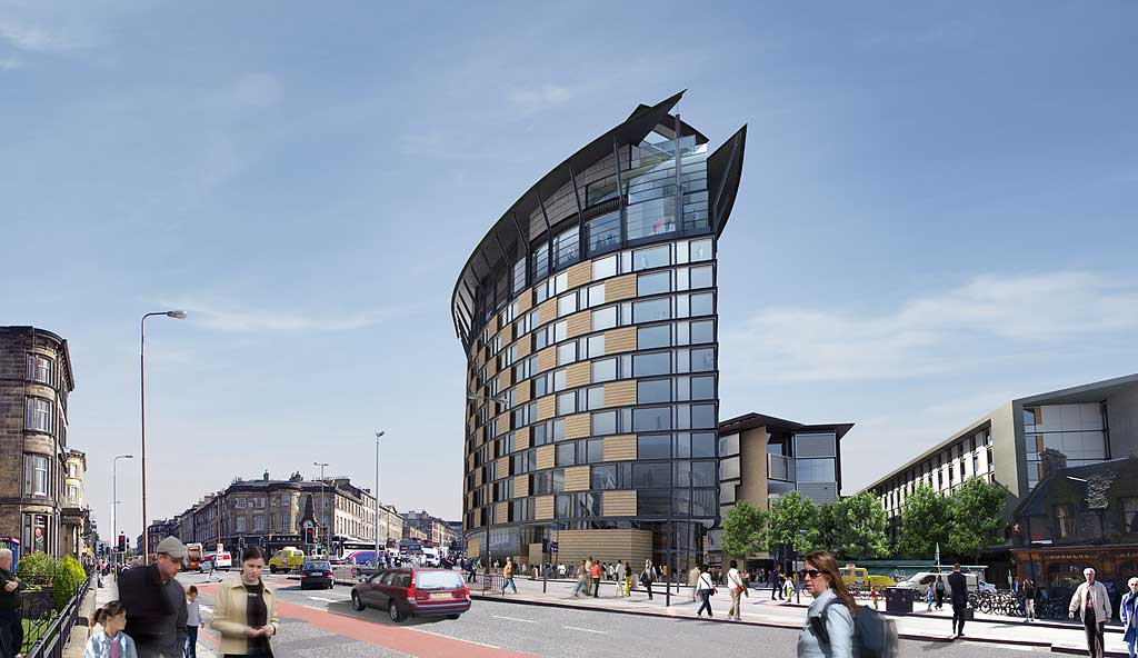 Edinburgh Haymarket   --  Proposed development by Tiger Developments,including a new  InterContinental Hotel