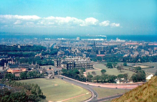 Looking down on Holyrood Palace - 1961