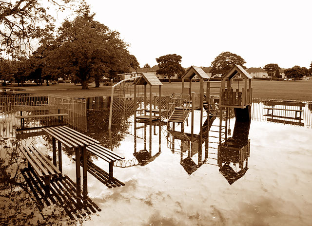 Inch Park, Liberton  -  August 2008  -  Flood in the Park