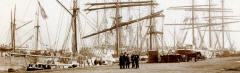Unloading Vessels at Leith Docks  -  1906  -  zoom-in