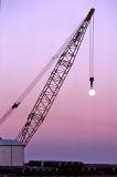 Leith Docks  -  Crane + Moon