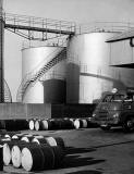 Leith Docks  -  Storage tanks and Lorry