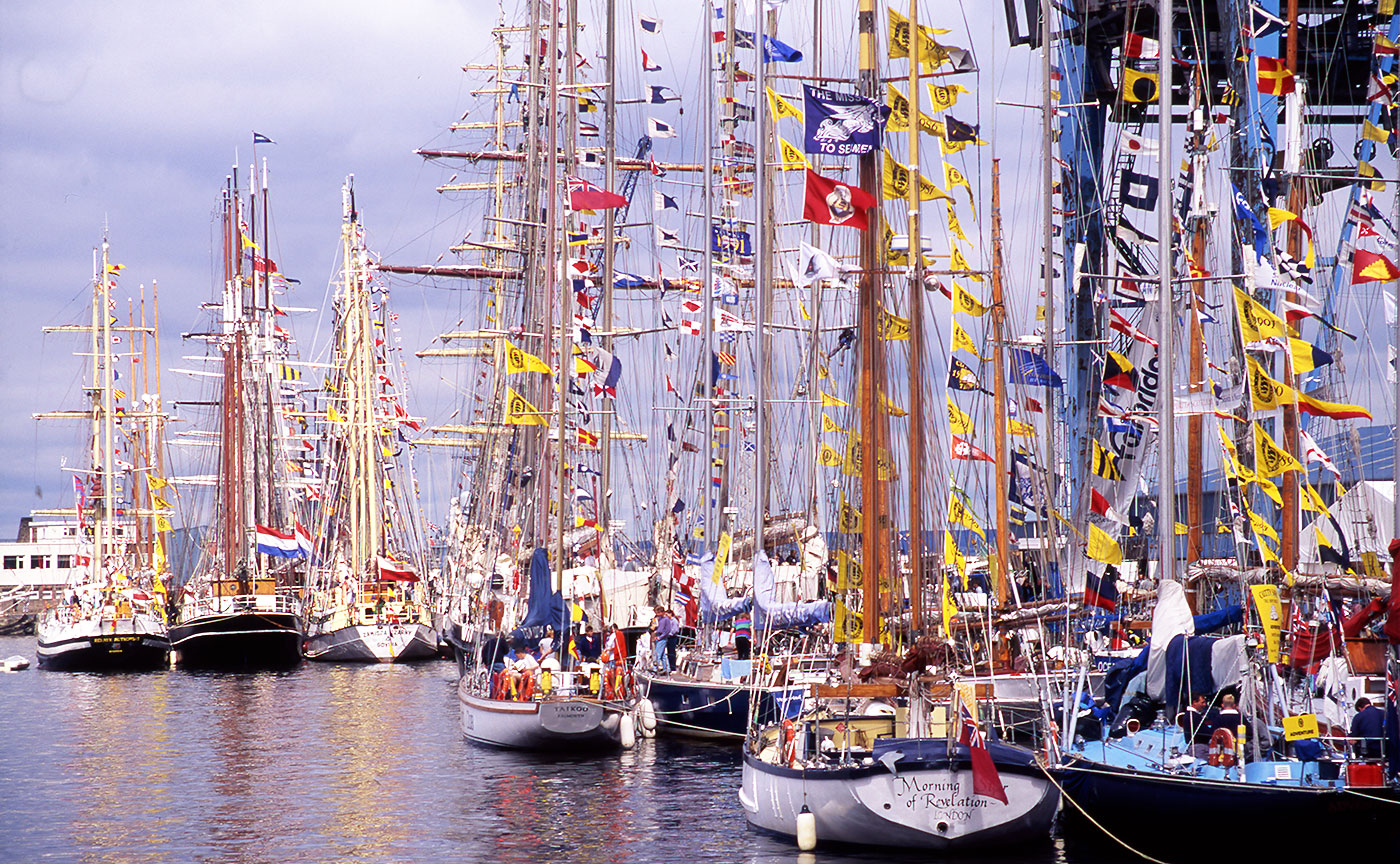Leith Docks  -  Tall Ships + Flags