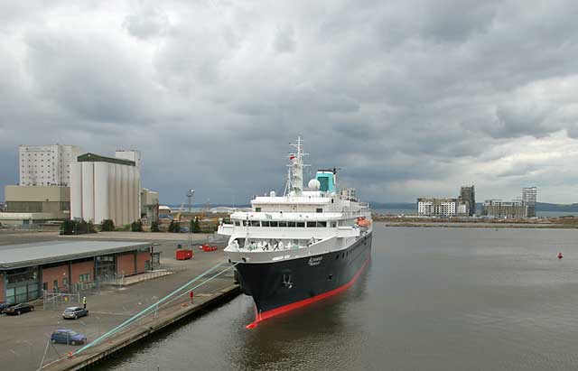 The cruise liner, Alexander von Humboldt at Leith Western Harbour