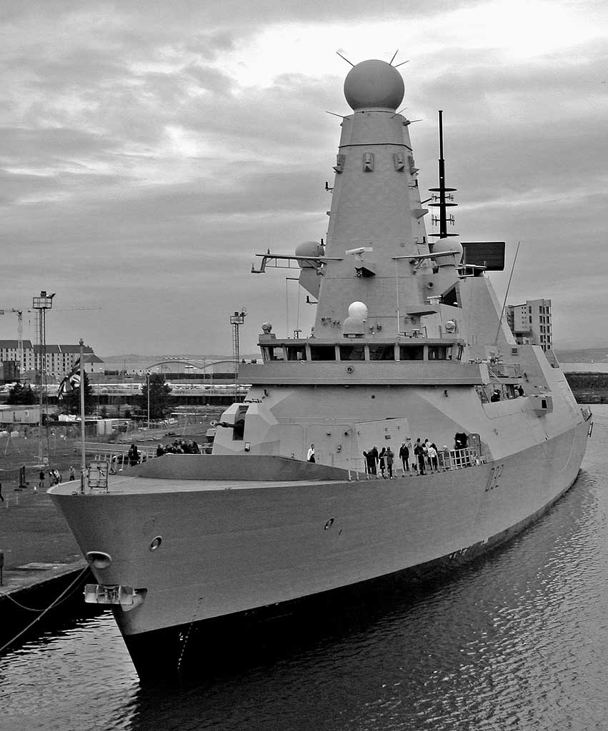 D32, HMS Daring, Type 45 Destroyer at Leith Western Harbour  -  November 21, 2009