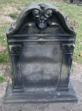 Gravestone in North Leith Graveyard  -  Adam ~cher, died 1747  -  back of gravestone