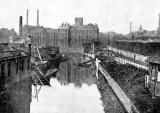 Water of Leith - old boat yard and station near Junction Bridge, Leith