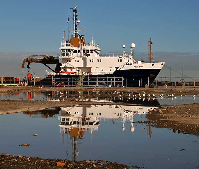 The Northern Lighthouse Ship 'Pole Star' at Leith Western Harbour - March 2007
