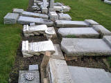 Liberton Cemetery  -  Gravestones toppled