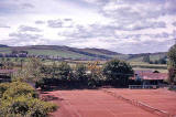 View over Liberton Lawn Tennis Club from The Inch  -  Summer