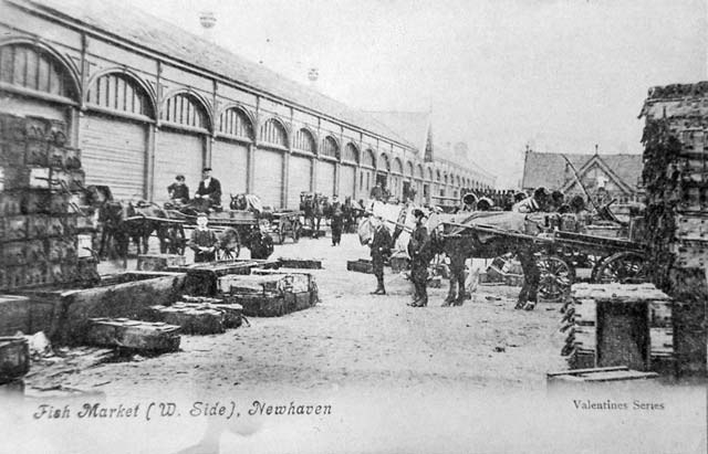 The west side of Newhaven Fishmarket  -  A  Valentine postcard