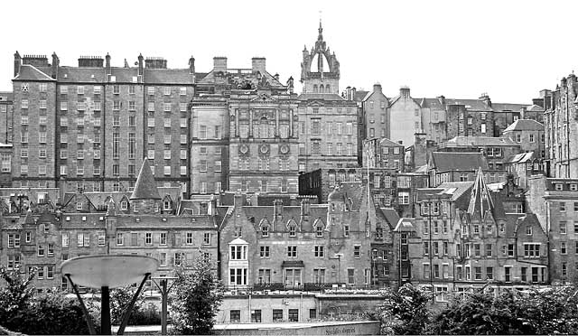 Looking towards the Old Town of Edinburgh from Princes Street