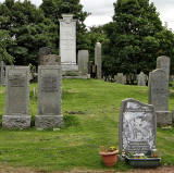 Lafayette's Gravestone and a gravestone to 'All Our Babies' near the entrance to Piershill Cemetery, Edinburgh