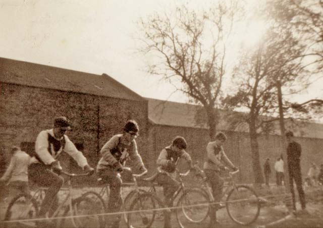 Pilrig Park Cycle Track  -  Visitors from Newcastle, 1965