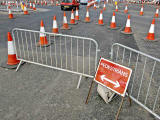 Roadworks on the site of the former roundabout at Portobello  -  April 2009
