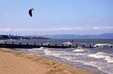 Surfing with kites on the Firth of Forth at Portobello  -  June 2009