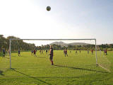 Shot over the Bar, at a Sunday Afternoon  Football Match in Portobello Park  -  October 2007