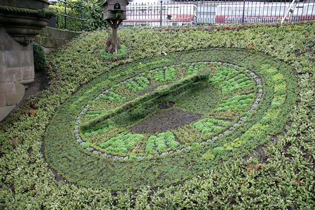 The Winter Floral Clock  in Princes Street Gardens  -  January 8, 2007