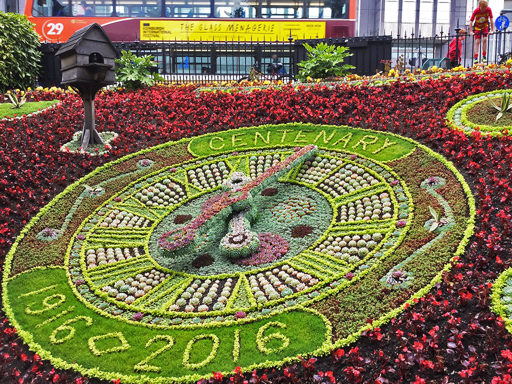 Princes Street Gardens, Floral Clock, 2016