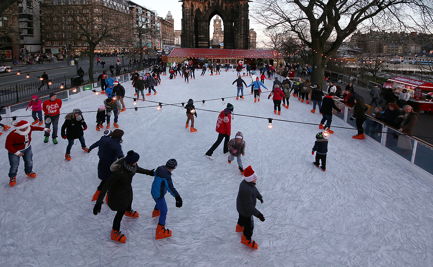 Ice Rink in East Princes Street Gardens  -  Christmas 2013