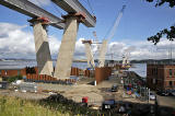 Queensferry Crossing under construction - View of southern end of crossing