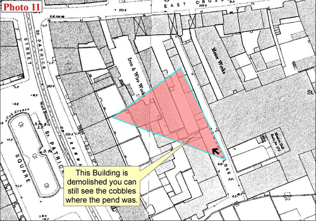 Map showing the location of one of the photos of St Loenard's district taken in the 1920s
