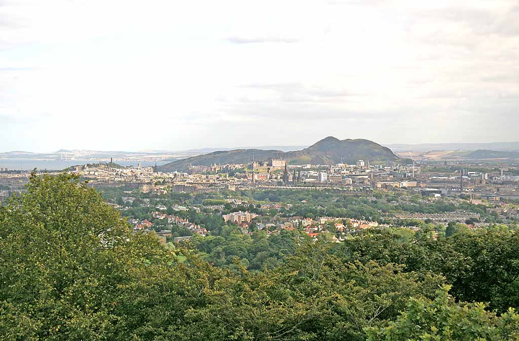 View from Corstorphine Hill Tower, looking towards Central Edinburgh