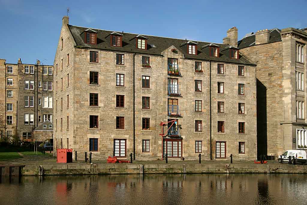 The North Bank of the Water of Leith, opposite The Shore, Leith  -  October 2005