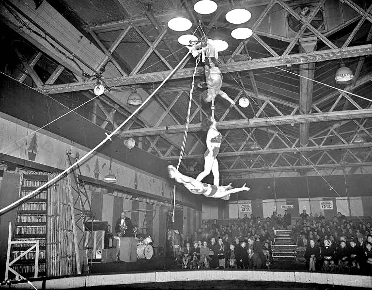 Circus at Waverley Market, Aerial Acrobats - 1951