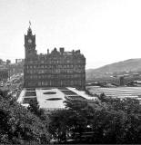 Waverley Market Roof and NB Hotel from the Scott Monument - 1969