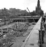 Demolition of Waverley Market Roof continues - 1973