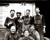 Was this photo taken at McLachlan's Coopers in the 1950s?  One of he men in this photo is Tom Bain.  Who are the other men?
