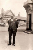Stephen McMahon's Grandmother outside an LNER station, probably in the 1930s.  Where is this station