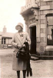 Stephen McMahon's Grandmother outside an LNER station, probably in the 1930s.  Where is this station