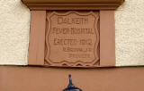 Plaque above a door at Dalkeith Fever Hospital, Whitehill, Midlothian