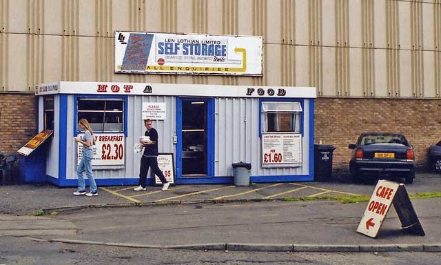 Edinburgh Waterfront  -  Nicky's Place, serving hot and cold food, near the entrance to Granton Harbour  -  25 August 2002