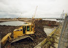 Reclaiming the land in Granton Western Harbour  -  looking to the north-west from Middle Pier  -  June 2004