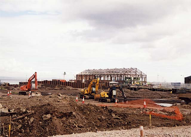 Granton Western Harbour, looking towards Middle Pier  -  a few months after development work began  -  Augsust 2004
