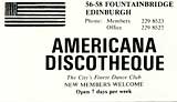 Edinburgh clubs and discos  -  Advert for Americana Discotheque  -  1960s