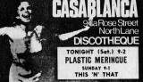Edinburgh clubs and discos  -  Advert for Casablanca Discotheque  -  1968