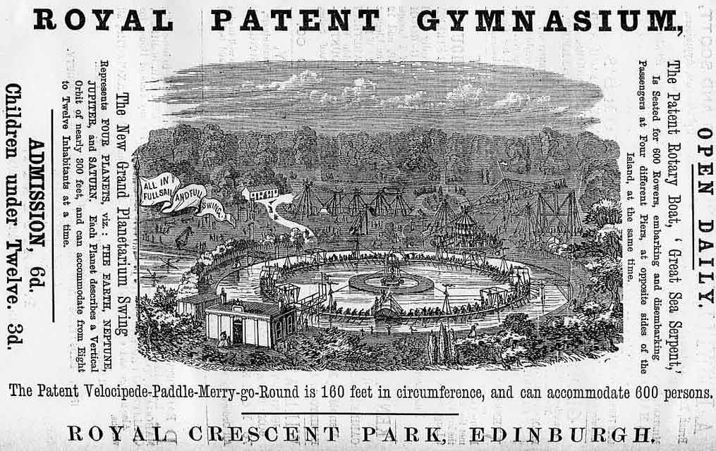 AAdvert in the Edinburgh & Leith Post Office Directory  -  1871  -  Royal Patent Gymnasium, Royal Crescent Park