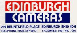 Edinburgh Cameras  -  logo and contact details  -  2003