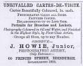 Advert in Edinburgh & Leith Post Office Directories  -  1870-71  -  James Howie Junior